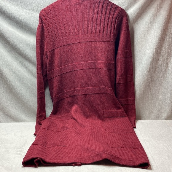 Horny Toad maroon knit button up cardigan size medium - Picture 5 of 6